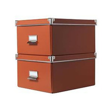 [이케아] KASSETT Box with Lid (28x35x18cm, Orange) 901.610.55 - 마켓비
